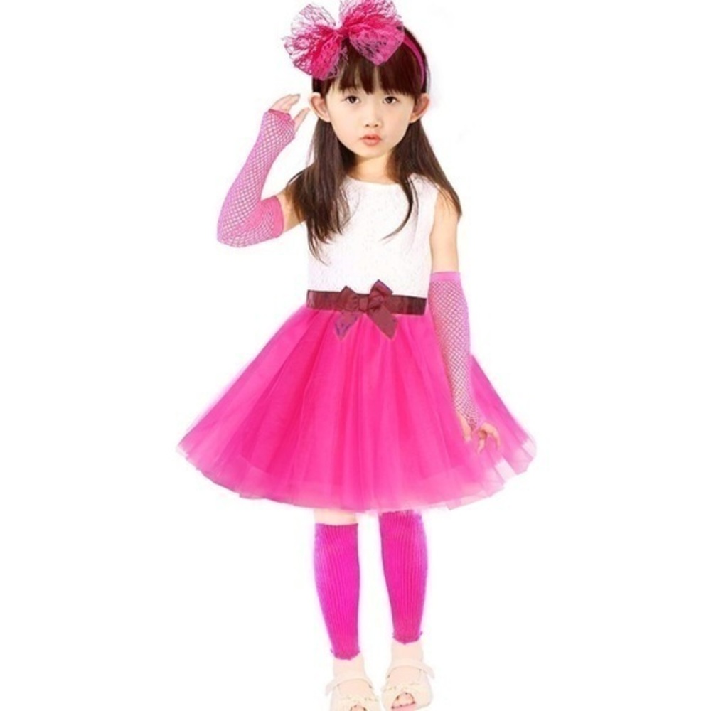 GIRLS Kids pink 80’s tutu skirt costume-child size